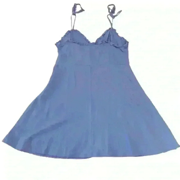 Deluc June Mini Dress in Light Blue Size Large with Adjustable Tie Straps - Picture 4 of 7